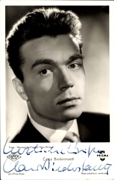 Ak Schauspieler Claus Biederstaedt, Portrait, Autogramm