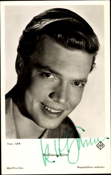 Ak Schauspieler Karlheinz Böhm in Nächte auf Tahiti, Portrait, Autogramm