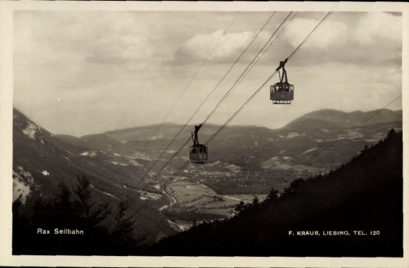 Ak Niederösterreich, Rax Seilbahn