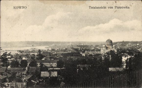 Ak Kaunas Kowno Kauen Litauen,  Totalansicht von Piotrówka, Landschaft,  Ansicht