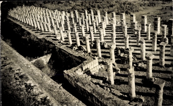 Ak Yucatán Mexiko, Maya-Ruinenstätte Chichén Itzá, Tempel der Krieger