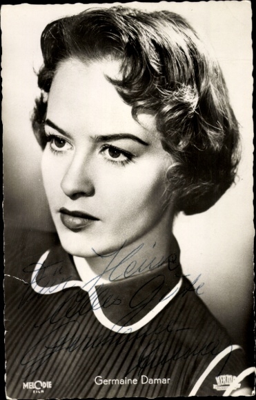 Ak Schauspielerin Germaine Damar, Portrait, Wunschkonzert, Autogramm