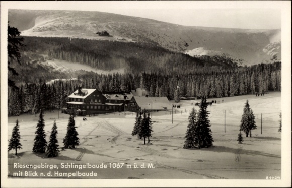 Ak Karpacz Krummhübel Riesengebirge Schlesien, Schlingelbaude, Schronisko na Starej Polanie