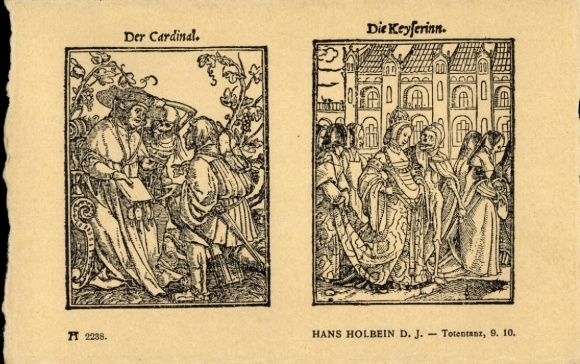Künstler Ak Holbein, Hans, Totentanz, 9. 10, Cardinal