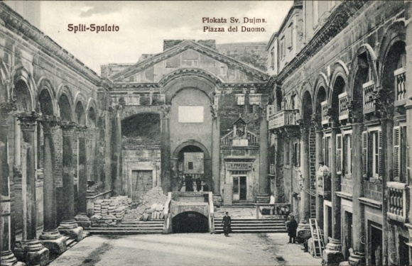 Ak Split Spalato Kroatien, Piazza del Duomo