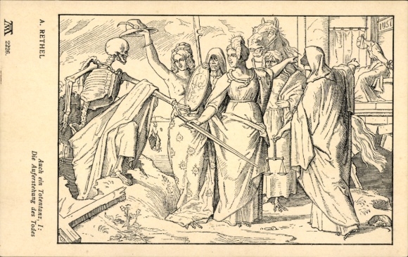 Künstler Ak Rethel, A., Auferstehung des Todes