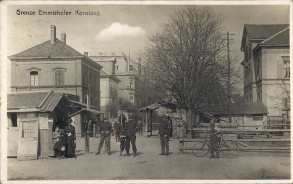 Foto Ak Emmishofen Kanton Thurgau, Grenze, Konstanz