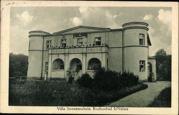 Ak Nysa Neisse Schlesien, Villa Sonnenschein, Rochusbad