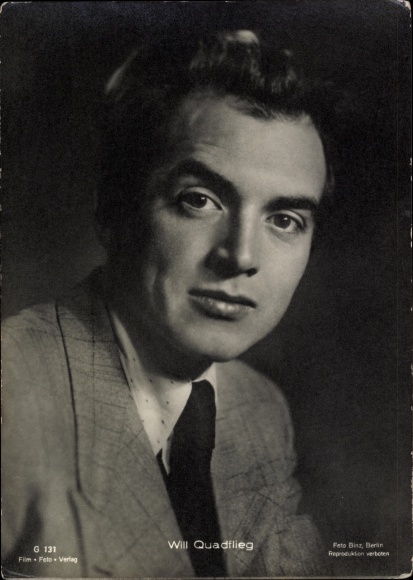Ak Schauspieler Will Quadflieg, Portrait