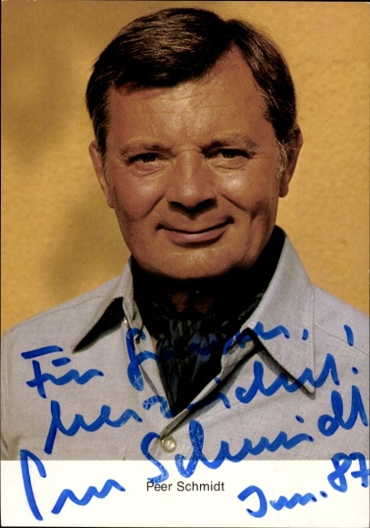 Ak Schauspieler Peer Schmidt, Portrait, Autogramm