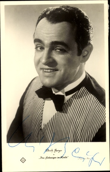 Ak Schauspieler Ulrich Beiger, Portrait, Autogramm