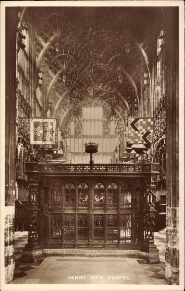 Ak City of Westminster London England, Henry VII's Chapel, kunstvolle Grabstätte,  Details