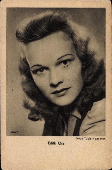 Ak Schauspielerin Edith Oss, Portrait, Ross Verlag