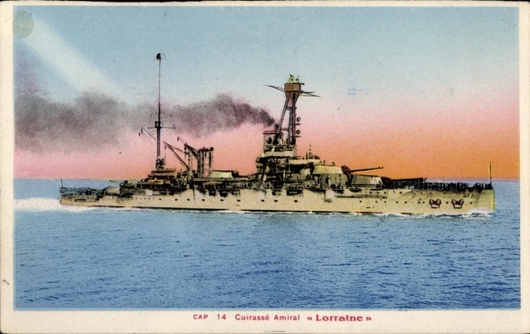 Ak Französisches Kriegsschiff Lorraine