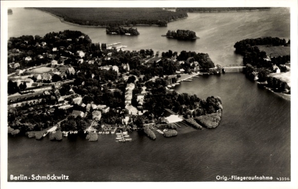 Ak Berlin Köpenick Schmöckwitz, Luftaufnahme