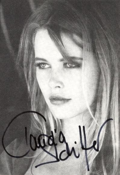 Ak Model Claudia Schiffer, Portrait, Autogramm
