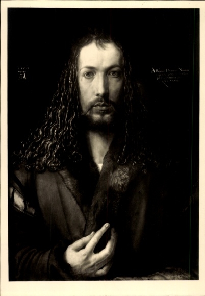 Künstler Ak Dürer, Albrecht, Selbstbildnis im Pelzrock