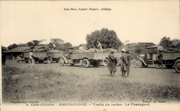 Ak Abengourou Cote d'Ivoire Elfenbeinküste, Traite du cacao, Le Transport