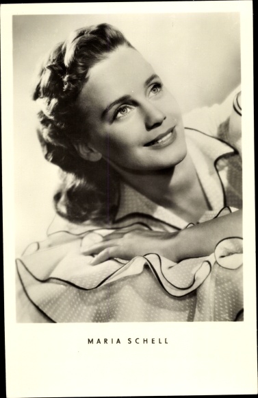 Ak Schauspielerin Maria Schell, Portrait