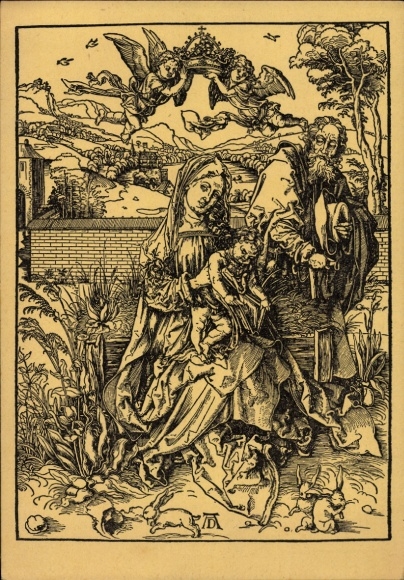 Künstler Ak Dürer, Albrecht, Die heilige Familie, Engel, Jesuskind