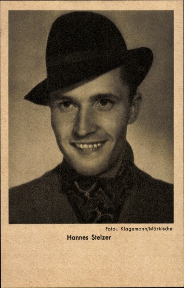 Ak Schauspieler Hannes Stelzer, Portrait mit Hut