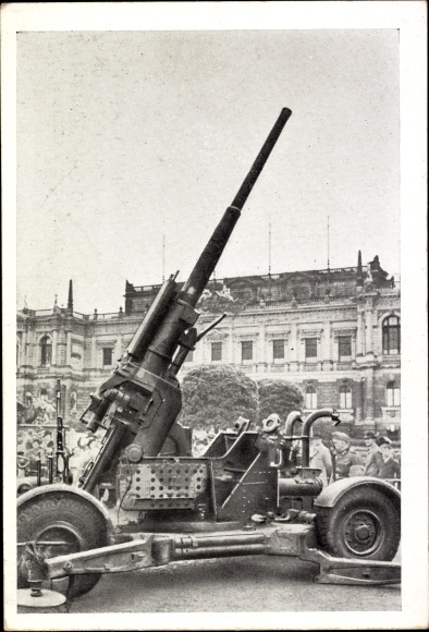 Ak Leipzig in Sachsen, Erobertes englisches Geschütz, II WK