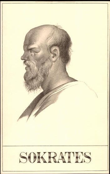 6 Künstler AK im Umschlag Kupferdruck Philosophen des Altertums, Oilette Serie