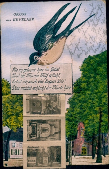 Leporello Ak Kevelaer am Niederrhein, Gradenkapelle