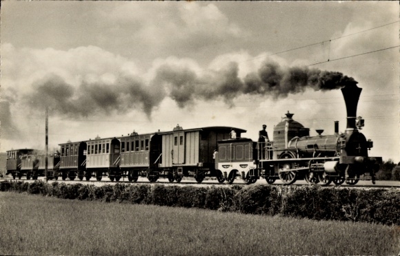 Ak Eisenbahn Spanisch Brötli Bahn unter Volldampf