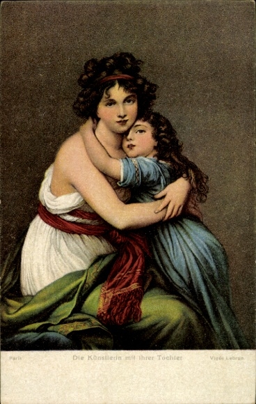 Künstler Ak Vigée-Lebrun, Élisabeth, Selbstportrait mit Tochter