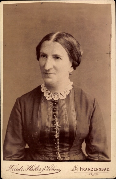 Kabinett Foto Františkovy Lázně Franzensbad Region Karlsbad, Frau-Porträt