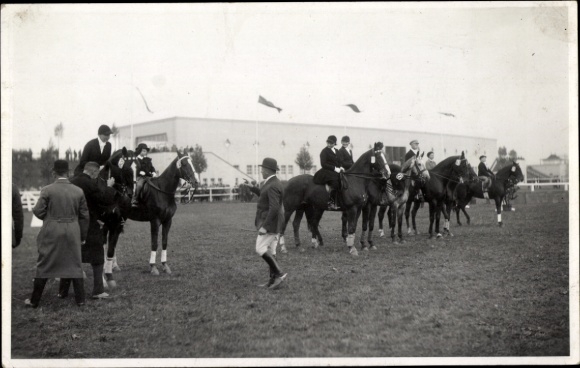 Foto Ak Reitturnier, Springreiten, Reiter