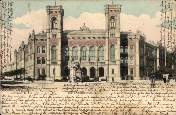 Ak Berlin Tiergarten Moabit, Kriminalgericht