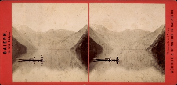 Stereo Foto Königsee Königssee Oberbayern, Gesamtansicht
