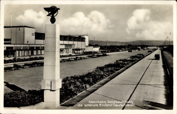 Ak Mannheim in Baden, Reichsautobahn