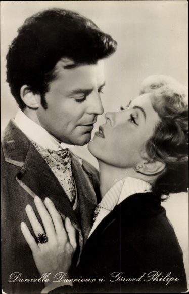 Ak Schauspielerin Danielle Darrieux, Gerard Philipe, Der schöne Octave