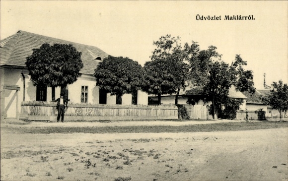 Ak Maklar Ungarn, Straßenpartie, Haus