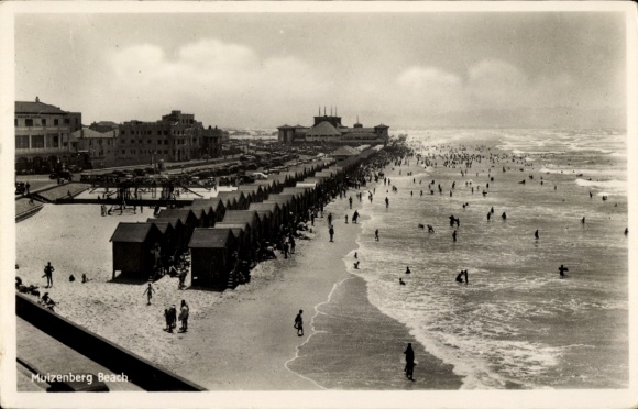 Ak Cape Town Kapstadt Südafrika, Muizenberg-Strand