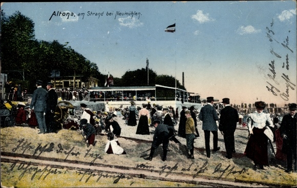 Ak Hamburg Altona Neumühlen Oevelgönne, Strandpartie