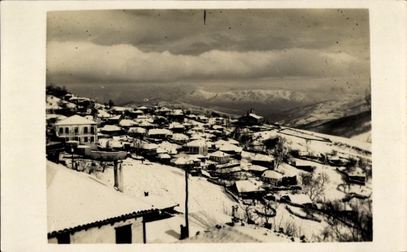 Foto Ak Gopeš Mazedonien, Panorama, Winter, Februar 1917