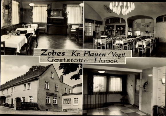 Ak Zobes Neuensalz im Vogtland, Gaststätte Haack, Fernseher