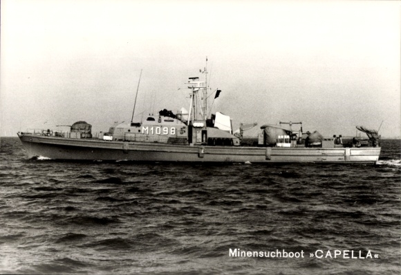 Ak Deutsche Flotte der Bundesmarine, Minensuchboot Capella, M1098
