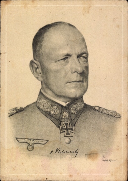 Künstler Ak Generalfeldmarschall Ewald von Kleist, Portrait, Ritterkreuzträger