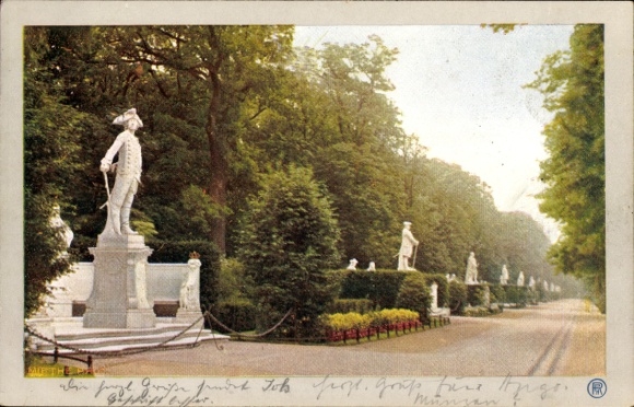 Ak Berlin Tiergarten, Siegesallee, Statuen