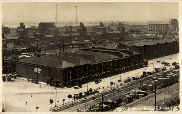 Foto Ak Buenos Aires Argentinien, Hafen, Lagerhallen
