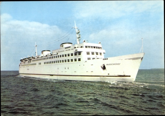 Ak Fährschiff Warnemünde
