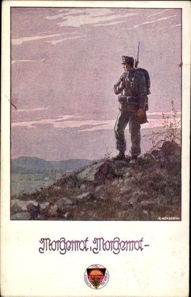 Künstler Ak Kutzer, Ernst, Morgenrot, Morgenrot, Deutscher Schulverein