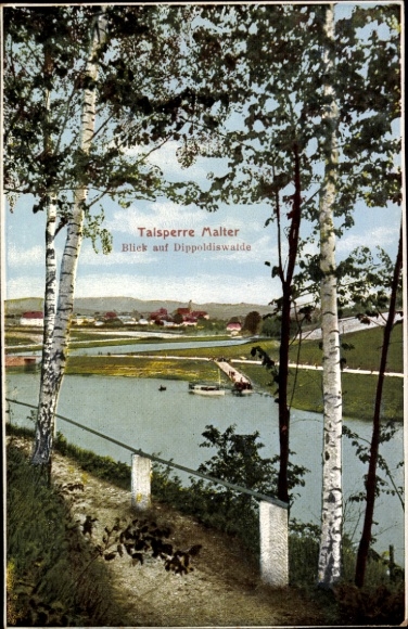 Ak Malter Dippoldiswalde, Talsperre Malter