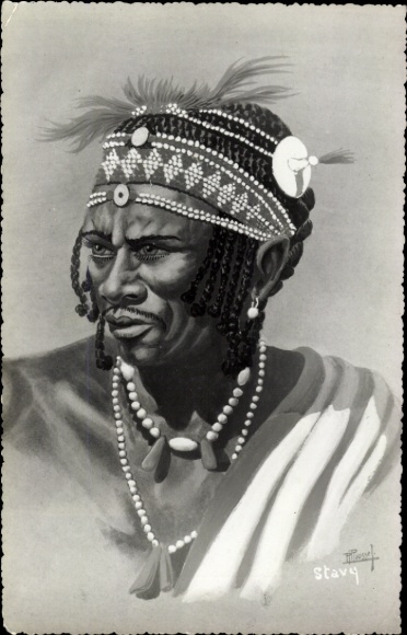 Künstler Ak Madagaskar, Danseur Bara