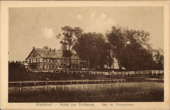 Ak Hamburg Wandsbek Wohldorf, Hotel zur Schleuse